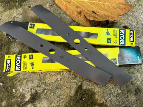 Lưỡi cắt cỏ xe đẩy xăng Ryobi RLMB1  46cm new, dùng makita dewalt Milwaukee, aeg