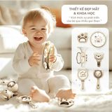  Hộp 6 Món Đồ Chơi Âm thanh, Phát Triển Giác Quan Cho Bé Từ 6 Tháng 