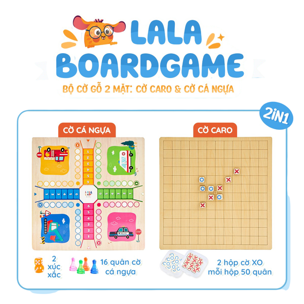  Bộ Cờ Lala Boardgame 2 in 1 