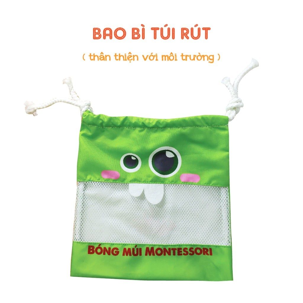  Bóng múi luyện chân Montessori PiPoVietnam, có dây treo cũi, kèm chuông 