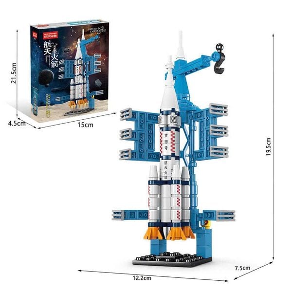  Hộp lego lắp ráp tên lửa vũ trụ 130 chi tiết 