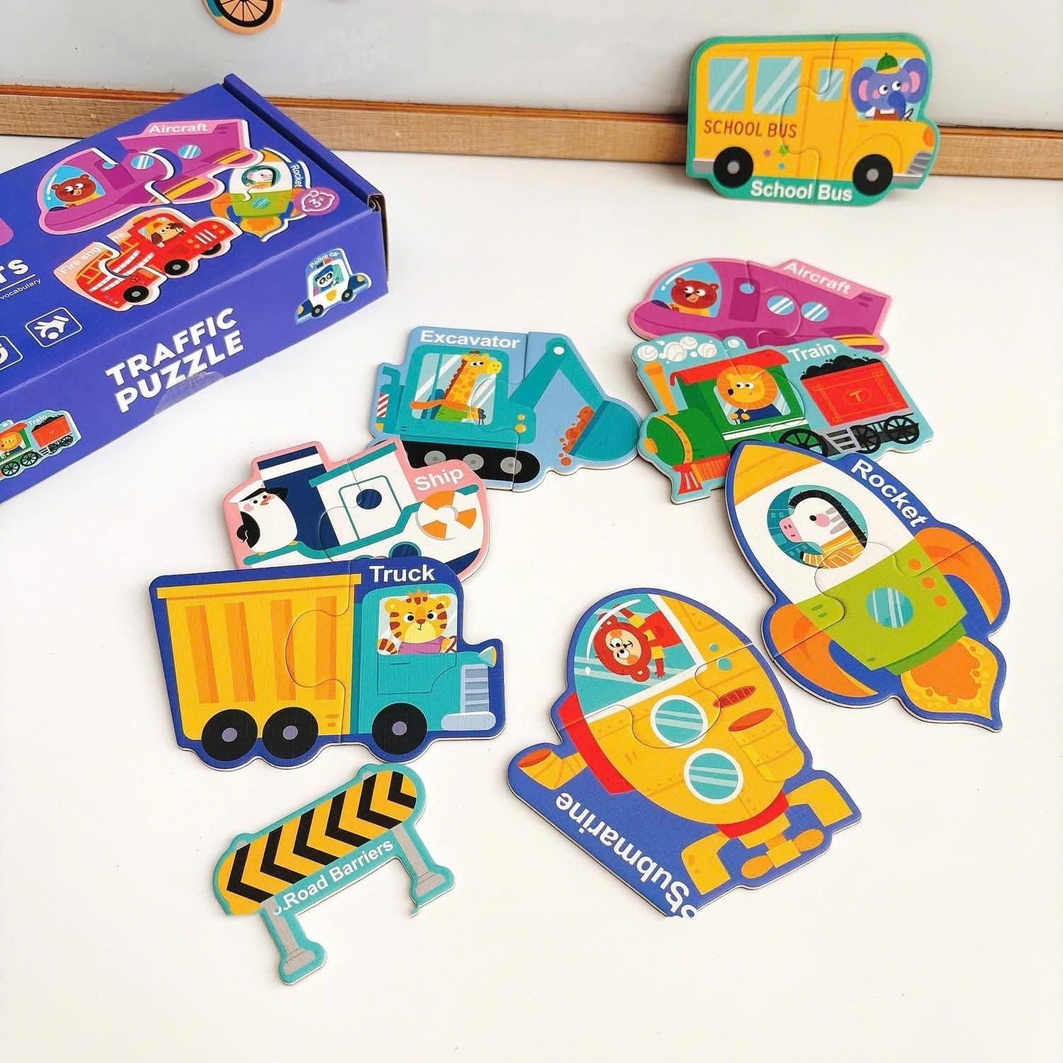  Bộ ghép nam châm chủ đề TRAFFIC PUZZLE 