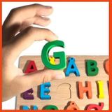  Bảng Chữ Cái Gỗ Học Tiếng Anh-Việt. Dạng Ghép Hình 3D 