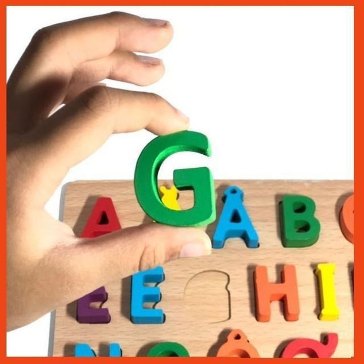  Bảng Chữ Cái Gỗ Học Tiếng Anh-Việt. Dạng Ghép Hình 3D 