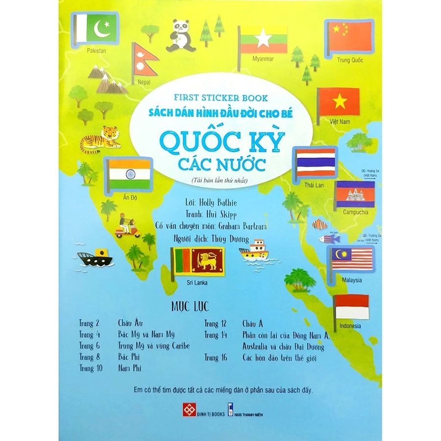  First Sticker Book - Sách Dán Hình Đầu Đời Cho Bé - Quốc Kỳ Các Nước 