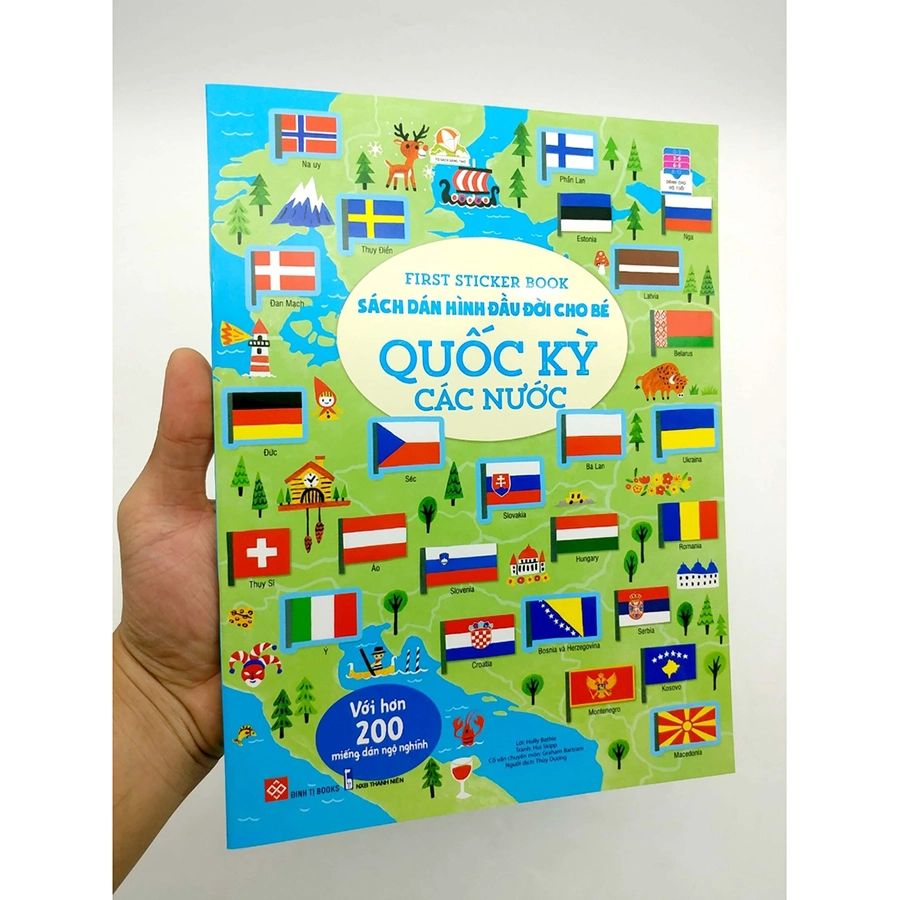  First Sticker Book - Sách Dán Hình Đầu Đời Cho Bé - Quốc Kỳ Các Nước 