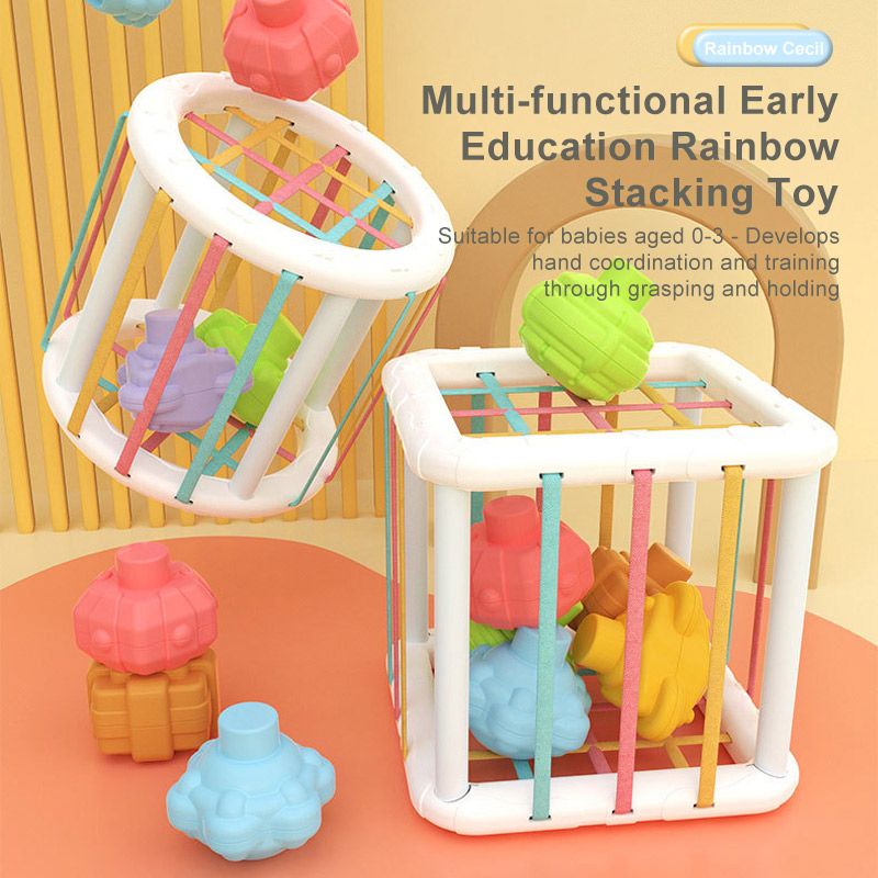  Khối tương tác luồn hình đa năng Montessori cho bé 1+ 