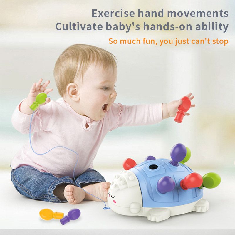  Nhím Cắm Chốt và Kéo dây tập đi đa năng Cho Bé 1+ 