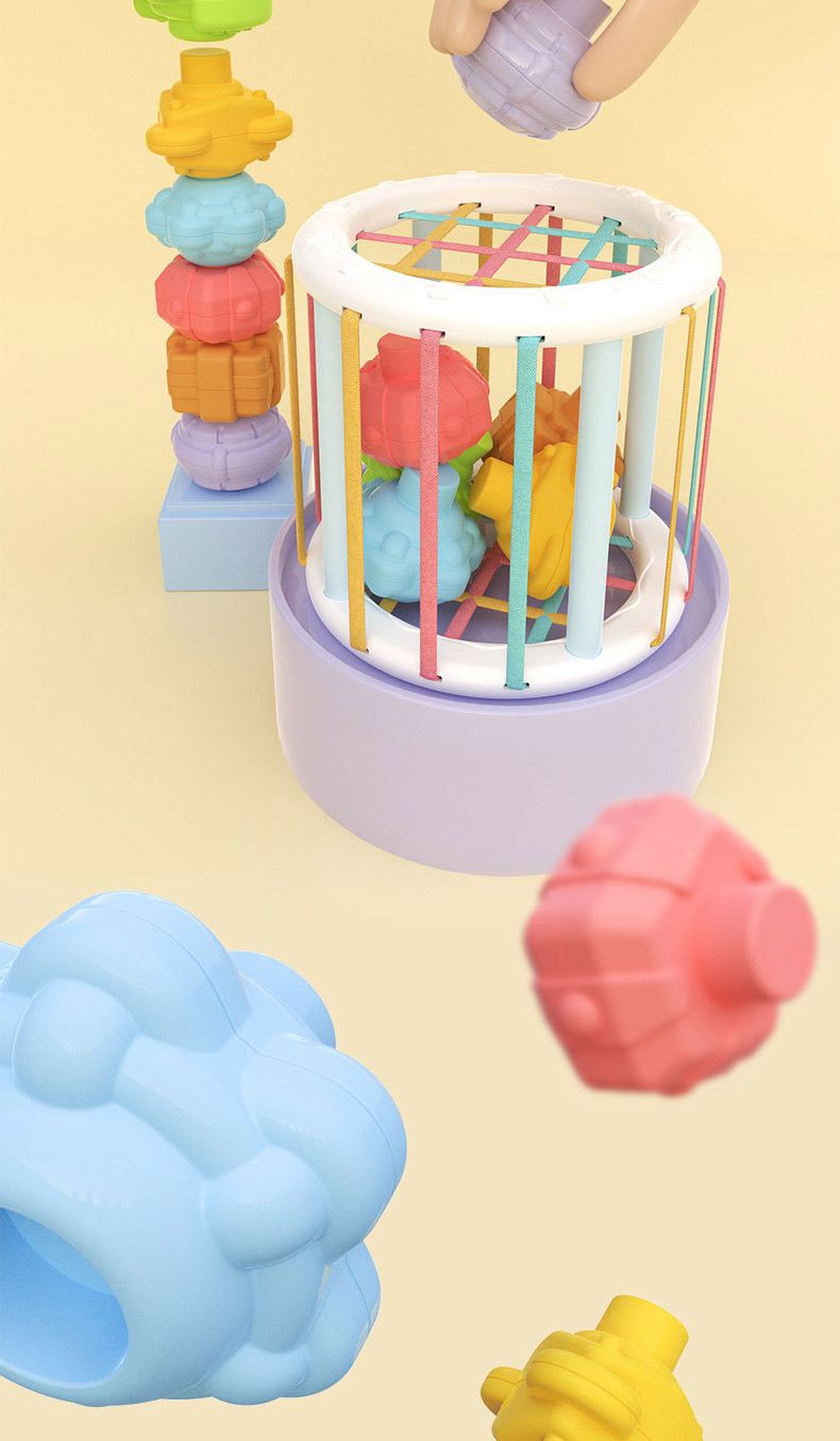  Khối tương tác luồn hình đa năng Montessori cho bé 1+ 