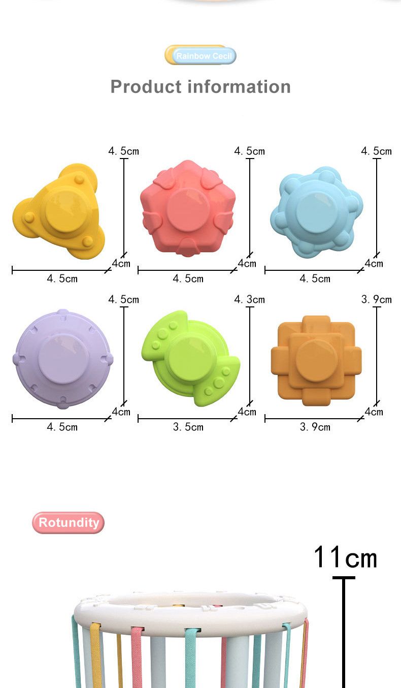  Khối tương tác luồn hình đa năng Montessori cho bé 1+ 