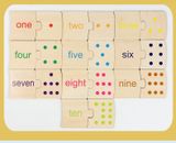  Đồ chơi gỗ ghép hình học số Number matching game, giúp bé học đếm thông qua hình ảnh 