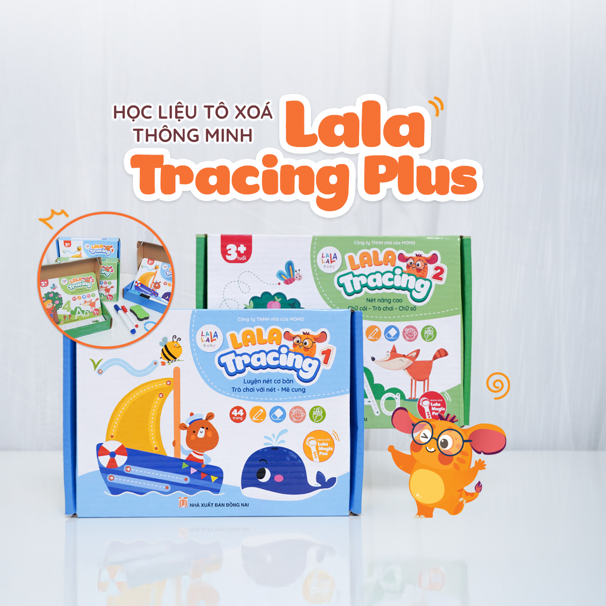  Hộp sách Lala Tracing nâng cao, luyện viết tiếng Việt tiền tiểu học, bôi xóa được 