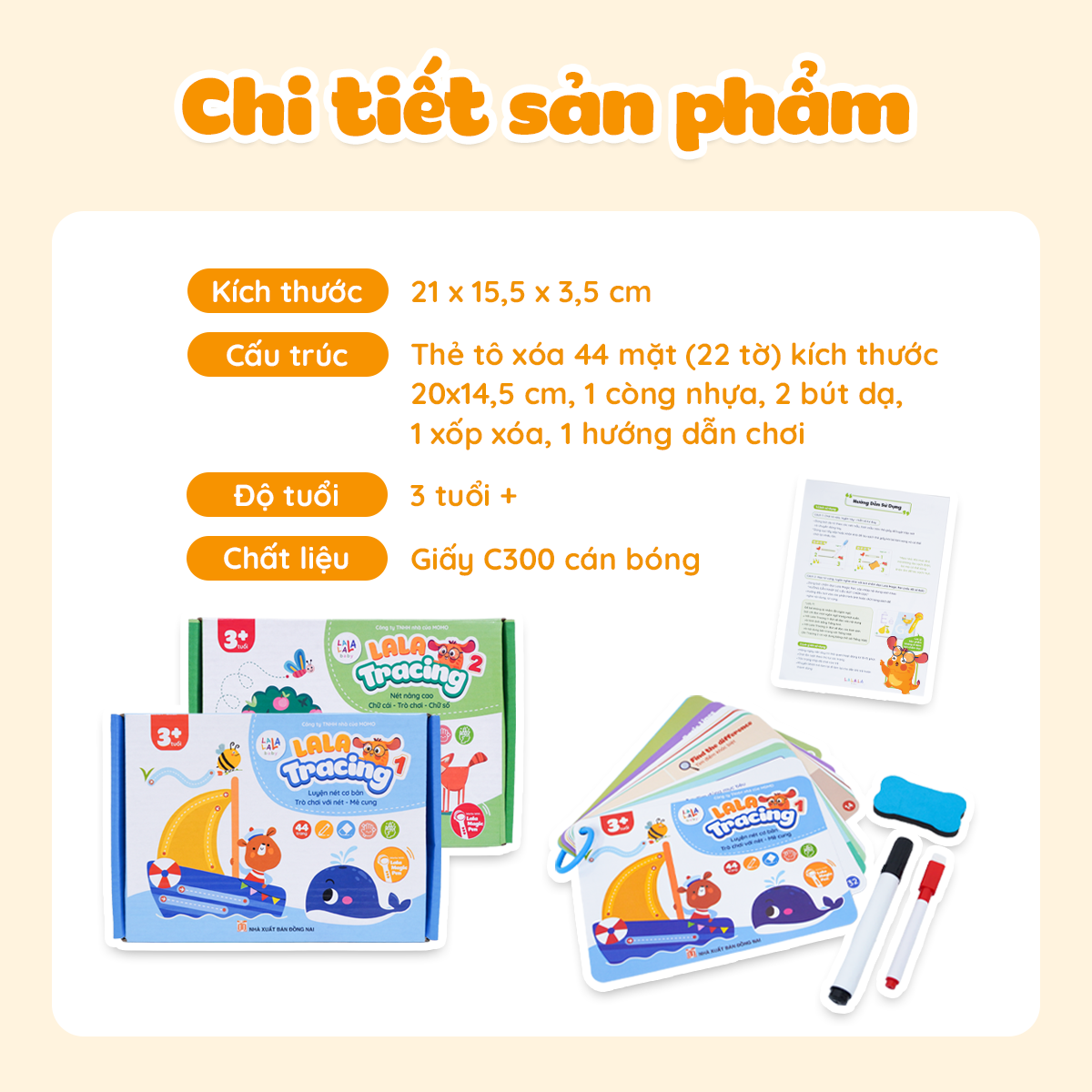  Hộp sách Lala Tracing nâng cao, luyện viết tiếng Việt tiền tiểu học, bôi xóa được 