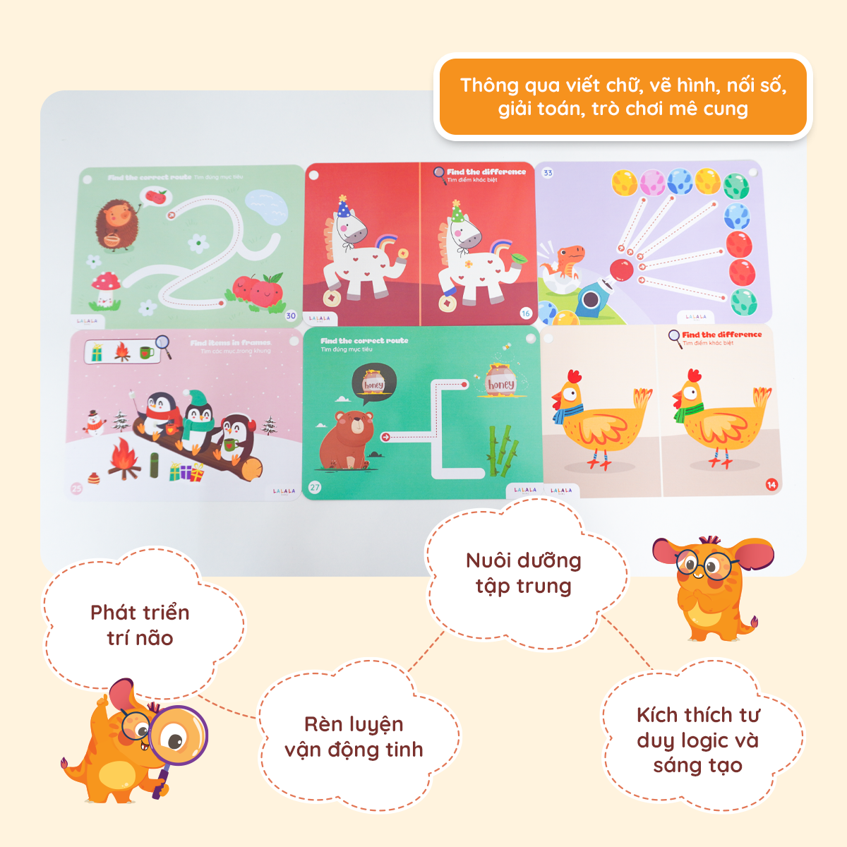  Hộp sách Lala Tracing nâng cao, luyện viết tiếng Việt tiền tiểu học, bôi xóa được 