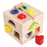  Hộp đồ chơi gỗ đập bóng thả hình khối 