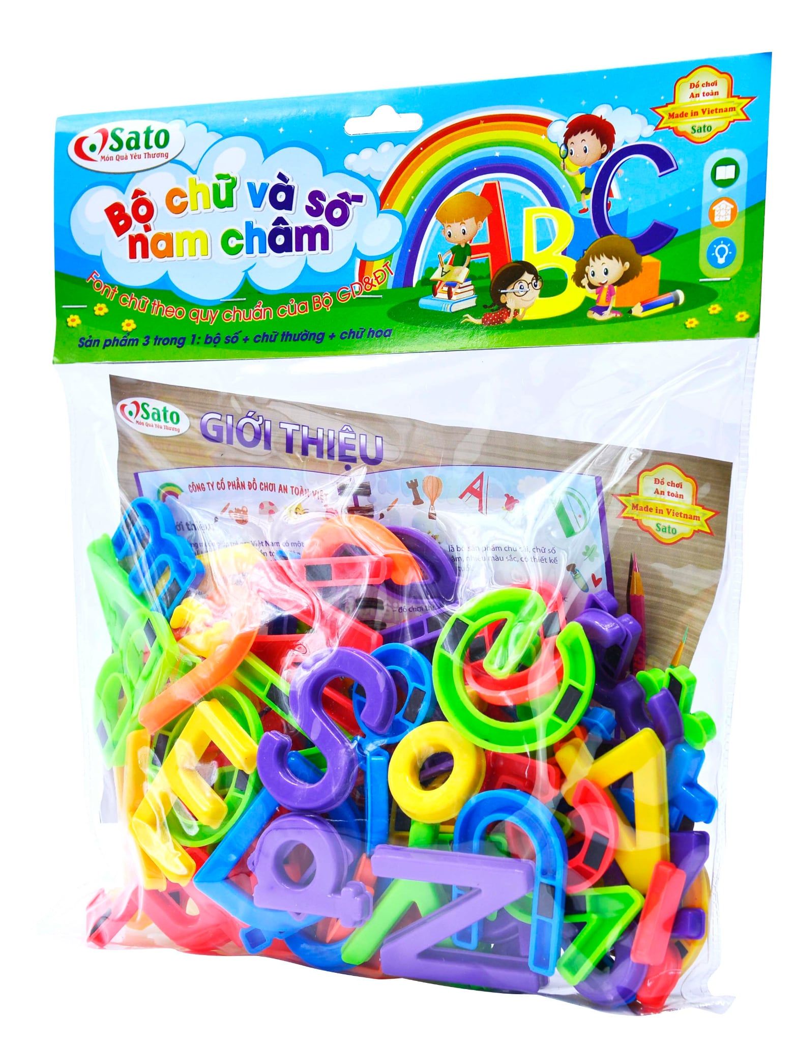  Bộ chữ và số nam châm tổng hợp SATO 