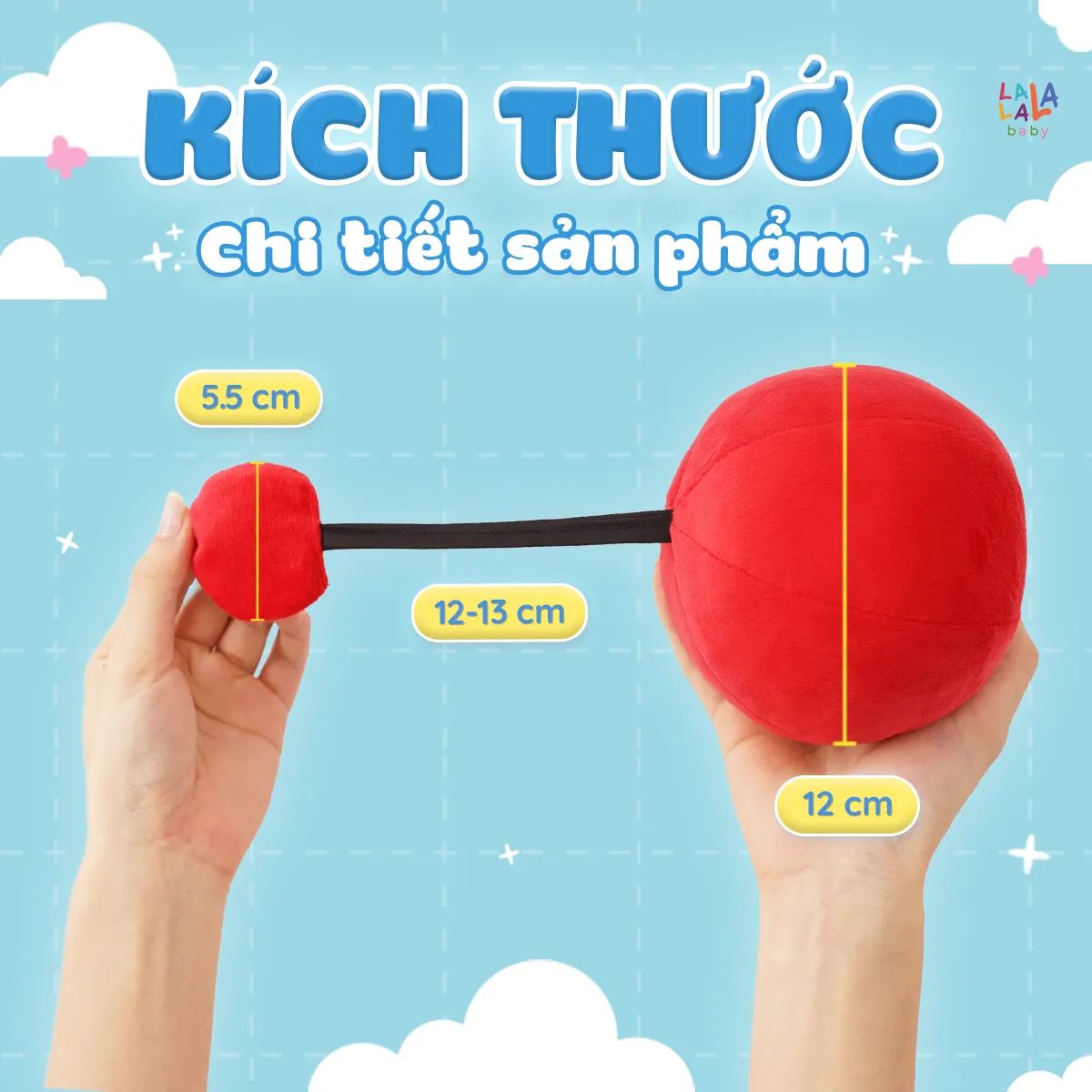  Look, look! Ball – Bóng vải Montessori kích thích thị giác cho bé 0-1 tuổi 