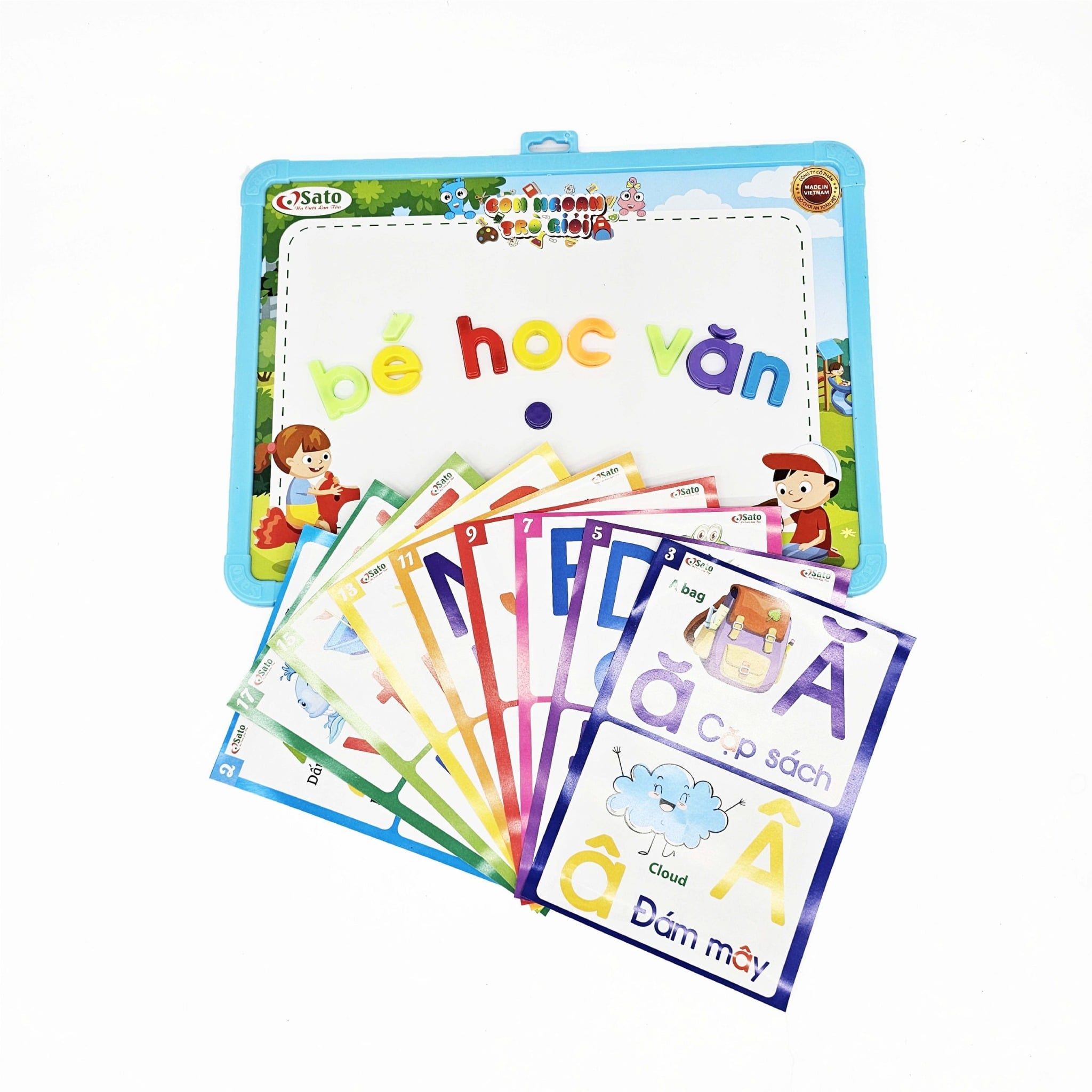  Đồ Chơi Giáo Dục SATO - Bảng Vẽ & Chữ Cái 