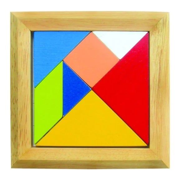  Đồ chơi gỗ ghép hình tangram 7 miếng winwintoys, kèm sách hướng dẫn 