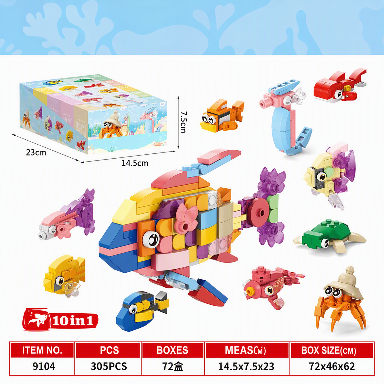 Set lego chủ đề cá biển đại dương 