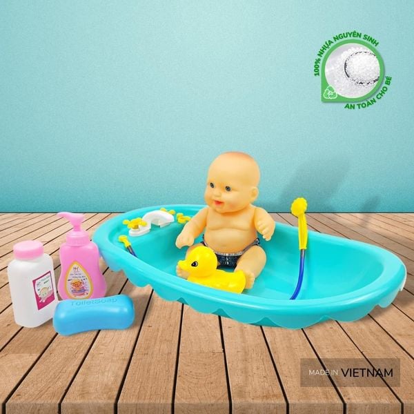  Đồ chơi bồn tắm bé nhập vai chăm sóc búp bê HT7604 
