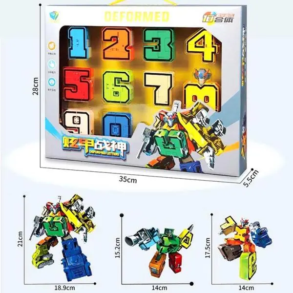  Hộp đồ chơi Robot biến hình số 0-9 