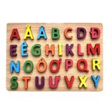  Bảng Chữ Cái Gỗ Học Tiếng Anh-Việt. Dạng Ghép Hình 3D 