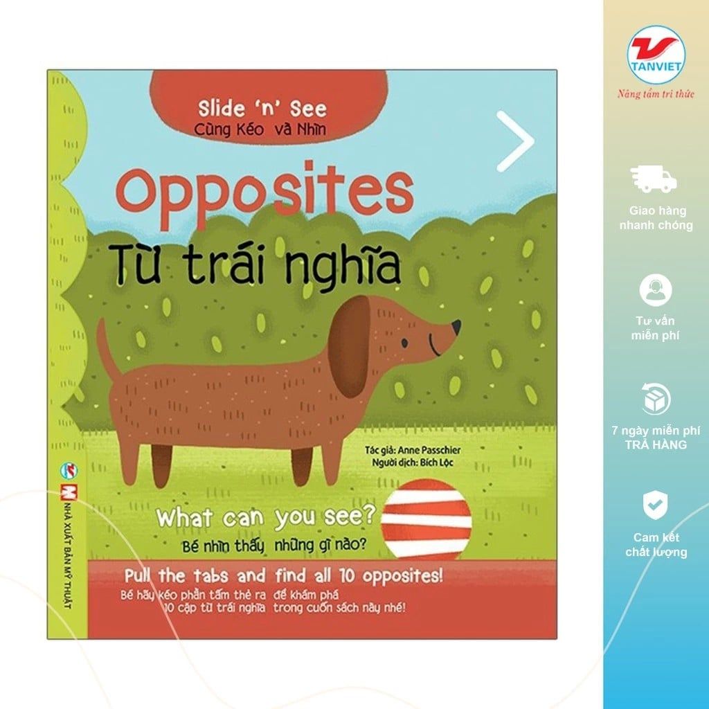  Sách Tương Tác SLIDE 'N' SEE Cùng Kéo Và Nhìn Opposites 