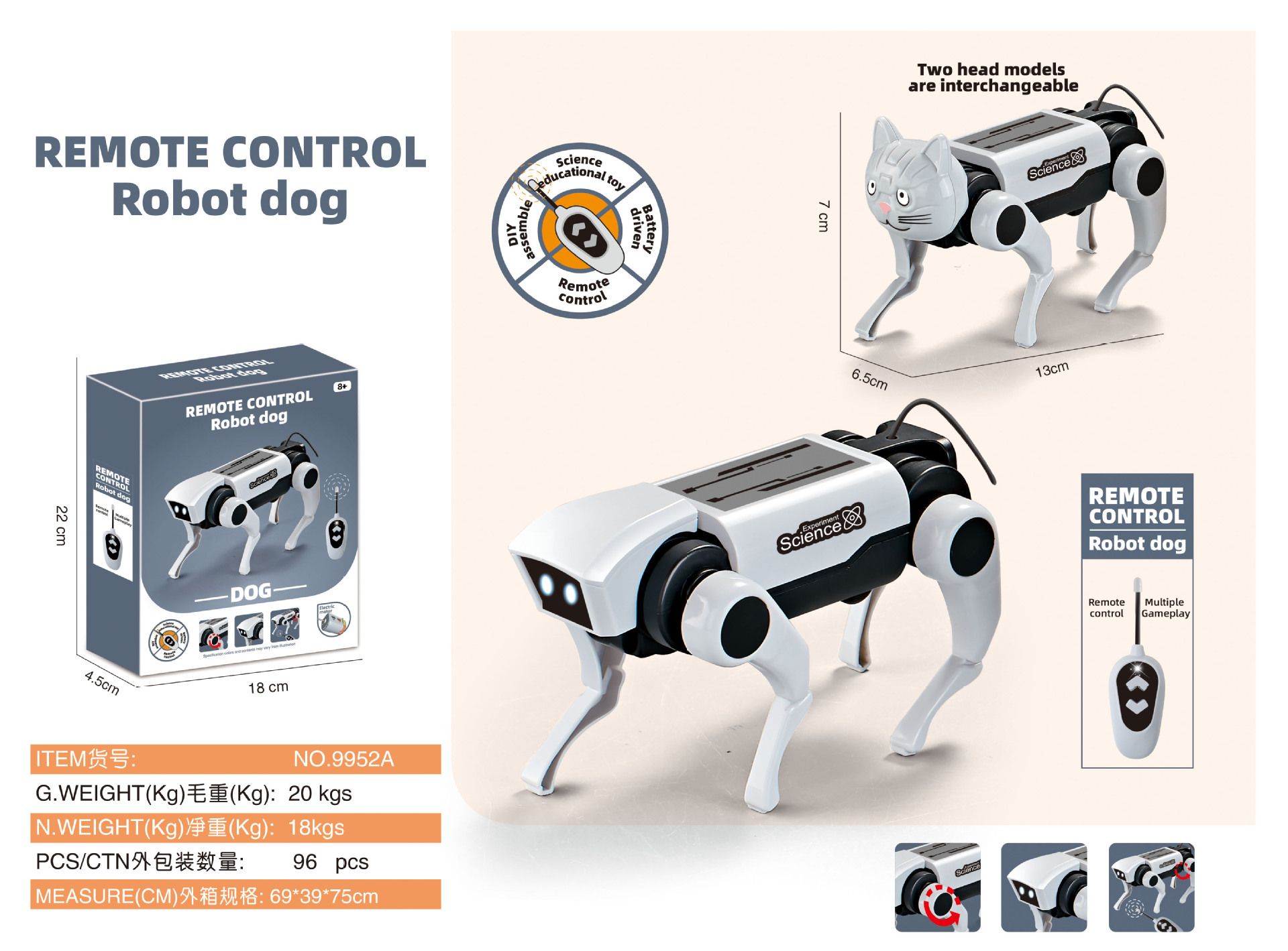  Lắp ráp chó robot thông minh, Đồ chơi giáo dục cho bé 8+ 