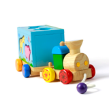  Đồ chơi vận động bằng gỗ cao cấo cho  Xe lửa chở thú Winwintoys 