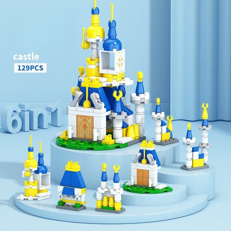  Bộ Lắp Ráp LEGO Lâu Đài Western House 6 trong 1 gồm 129 Mảnh 