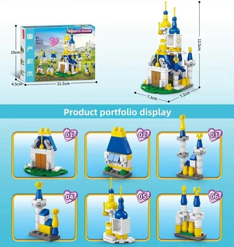  Bộ Lắp Ráp LEGO Lâu Đài Western House 6 trong 1 gồm 129 Mảnh 