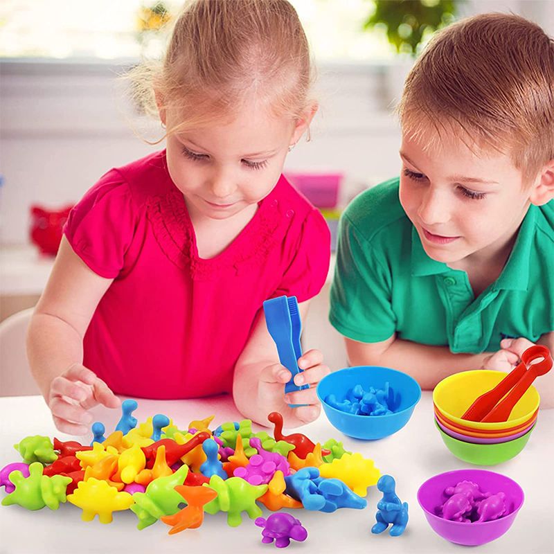  Trò chơi phân loại và gắp thú chuẩn Montessori Preschool 