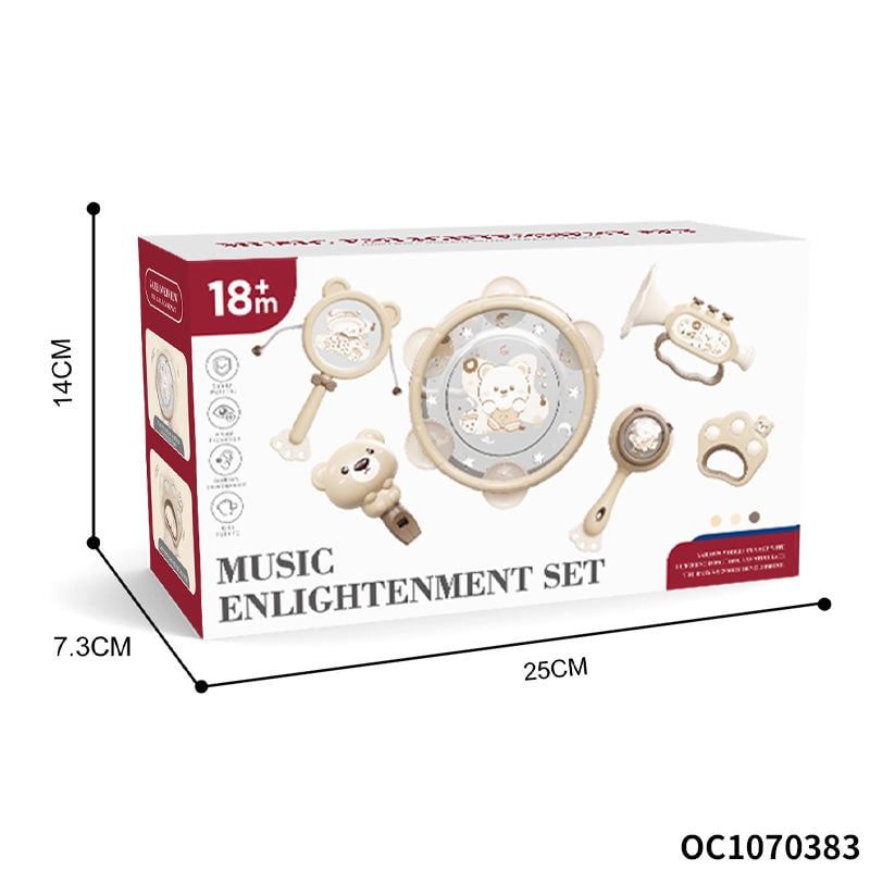 Hộp 6 Món Đồ Chơi Âm thanh, Phát Triển Giác Quan Cho Bé Từ 6 Tháng 