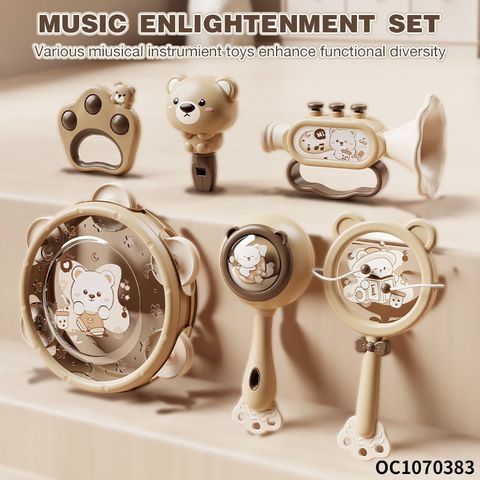  Hộp 6 Món Đồ Chơi Âm thanh, Phát Triển Giác Quan Cho Bé Từ 6 Tháng 