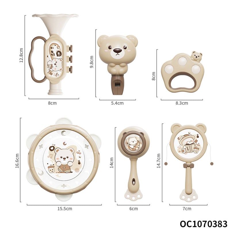  Hộp 6 Món Đồ Chơi Âm thanh, Phát Triển Giác Quan Cho Bé Từ 6 Tháng 