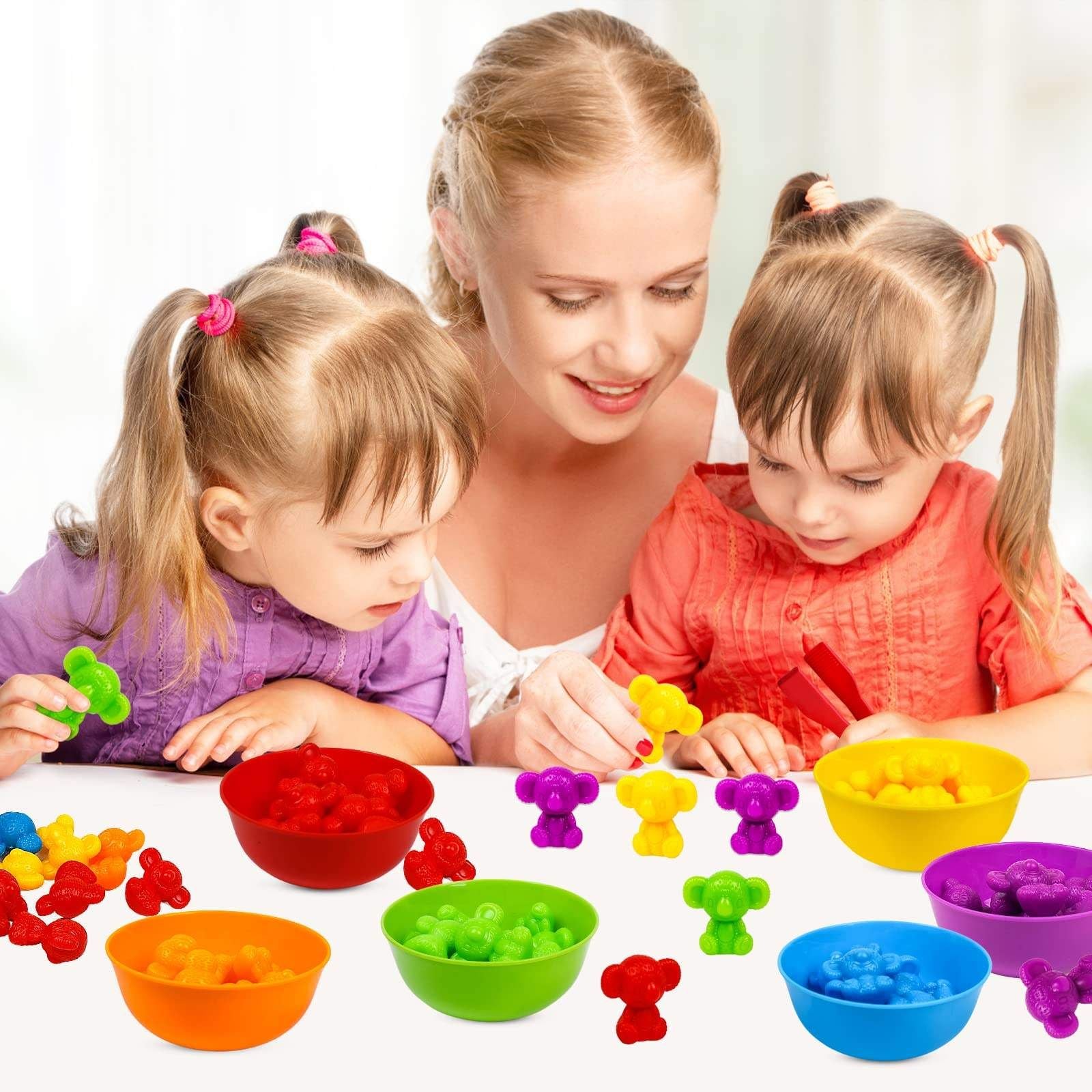  Trò chơi phân loại và gắp thú chuẩn Montessori Preschool 