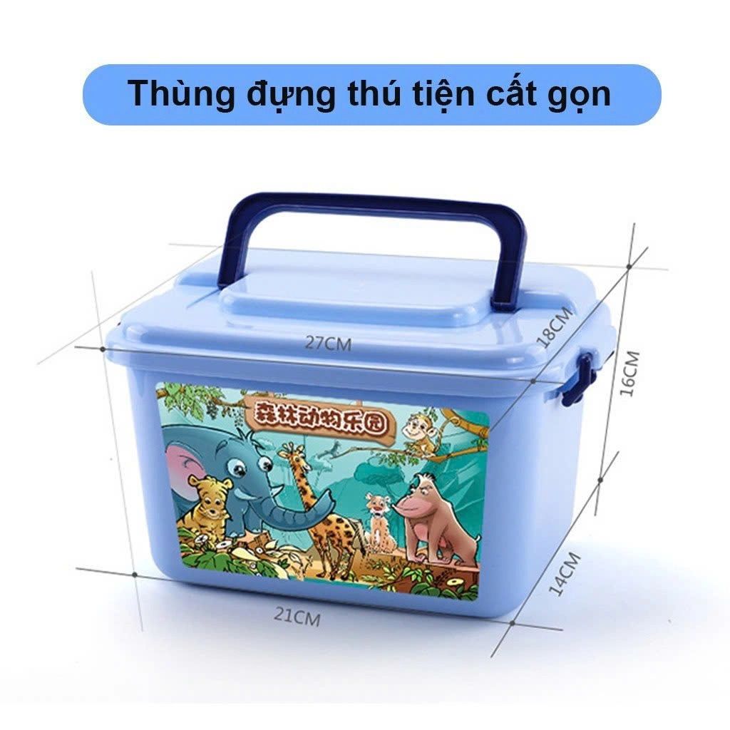  Hộp đồ chơi  58 loài thú và tiểu cảnh 