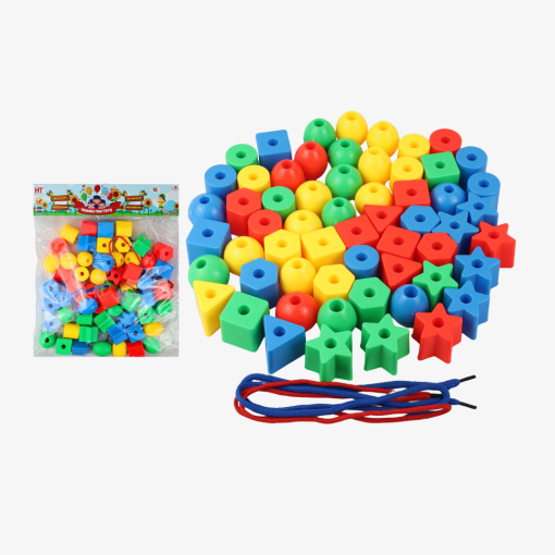  Túi đồ chơi xâu dây hình khối Montessori 27x27 cm Hoàng Thu Việt Nam 