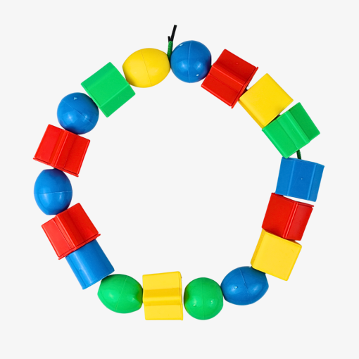  Túi đồ chơi xâu dây hình khối Montessori 27x27 cm Hoàng Thu Việt Nam 