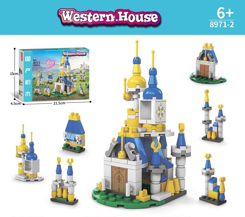  Bộ Lắp Ráp LEGO Lâu Đài Western House 6 trong 1 gồm 129 Mảnh 