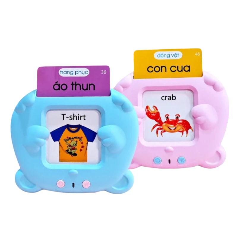 Máy Đọc Thẻ Flashcard Anh-Việt 3 Chế Độ Đọc: Song Ngữ Anh-Việt, Tiếng Anh, Tiếng Việt Kèm Phát Nhạc 