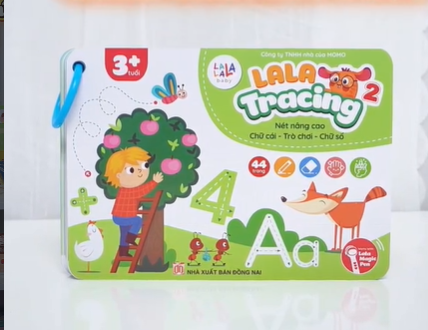  Hộp sách Lala Tracing nâng cao, luyện viết tiếng Việt tiền tiểu học, bôi xóa được 