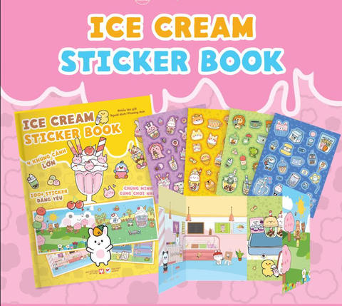  Sách Sticker Khổ Lớn: Ice Cream Sticker Book 