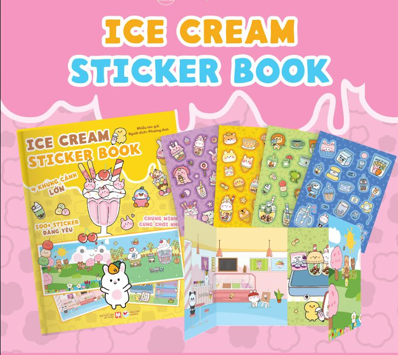  Sách Sticker Khổ Lớn: Ice Cream Sticker Book 