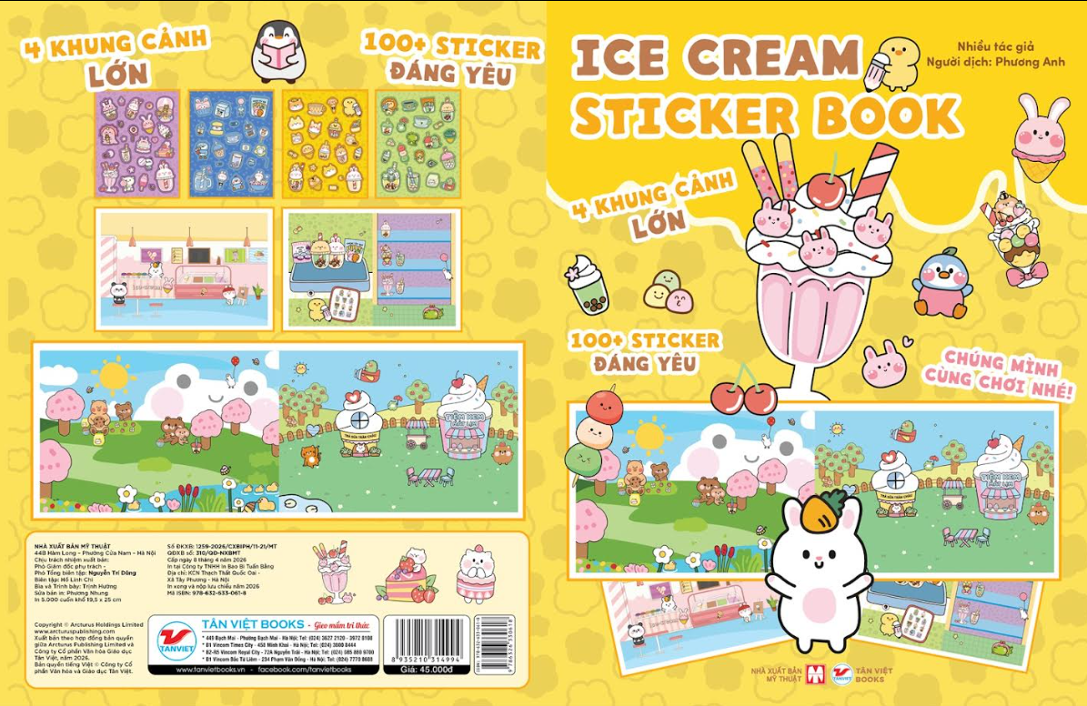  Sách Sticker Khổ Lớn: Ice Cream Sticker Book 