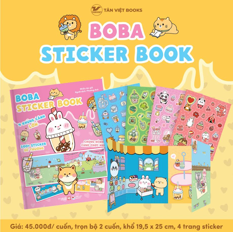 Sách Sticker Khổ Lớn: Boba Sticker Book 