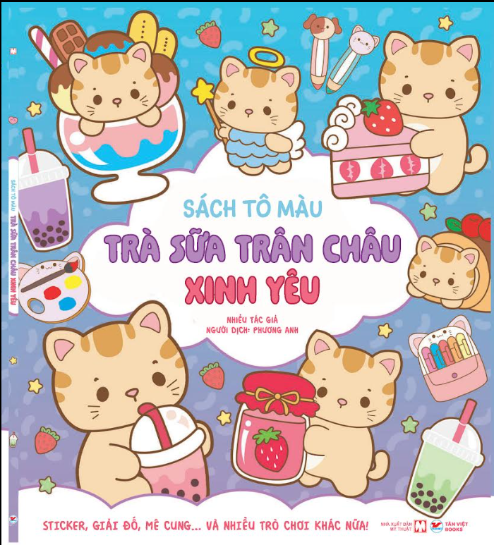  Sách Tô Màu Trà Sữa Trân Châu Xinh Yêu - Phát Triển Đa Giác Quan 