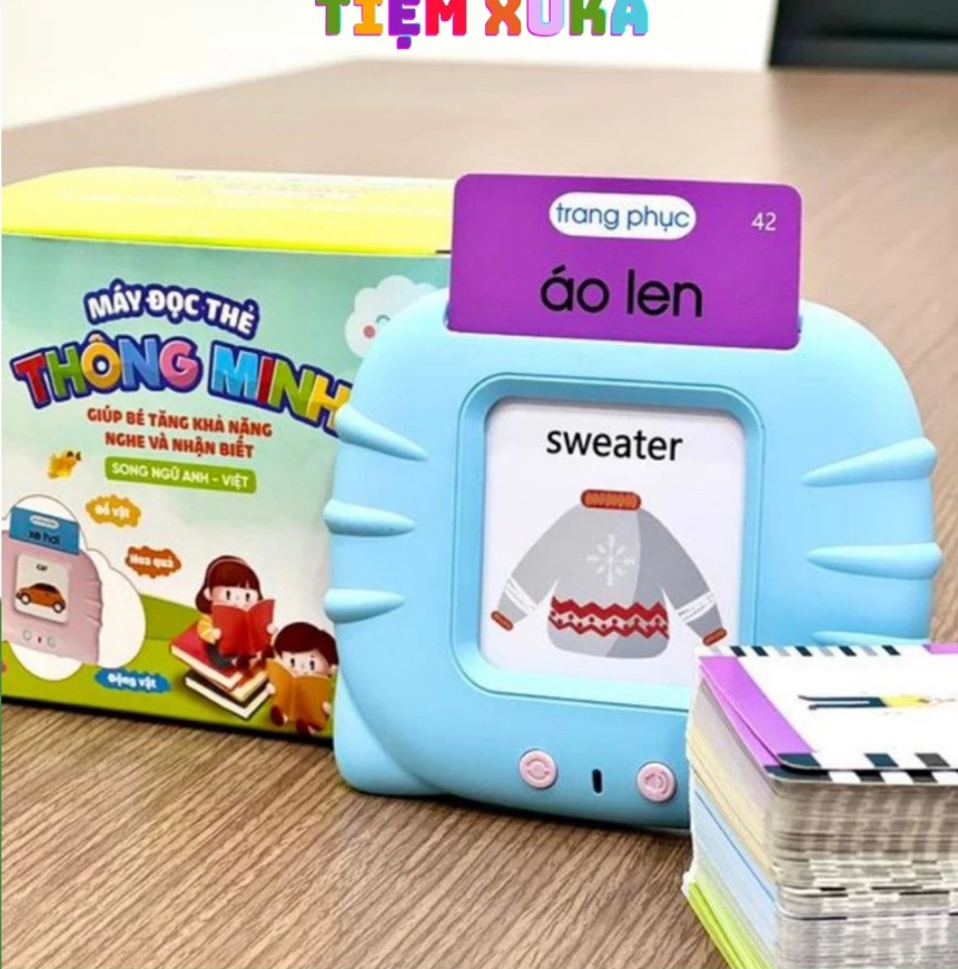  Máy Đọc Thẻ Flashcard Anh-Việt 3 Chế Độ Đọc: Song Ngữ Anh-Việt, Tiếng Anh, Tiếng Việt Kèm Phát Nhạc 
