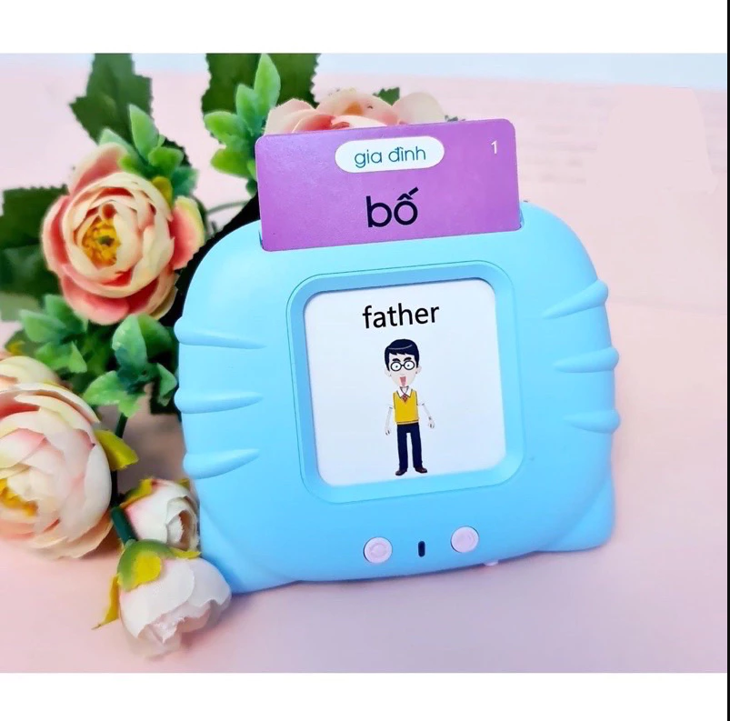  Máy Đọc Thẻ Flashcard Anh-Việt 3 Chế Độ Đọc: Song Ngữ Anh-Việt, Tiếng Anh, Tiếng Việt Kèm Phát Nhạc 